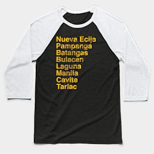 8 Provinces of the Philippines Baseball T-Shirt